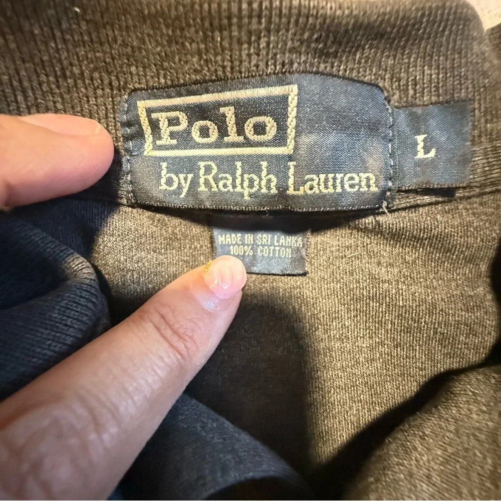 Ralph Lauren Men's Dark Gray Polo Shirt Size L